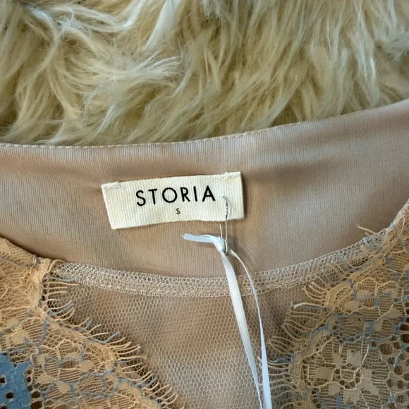 NWT Storia Aries Lace Mesh Mini Dress - Picture 11 of 14